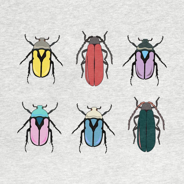 colorful insect illustration by IncognitobyE